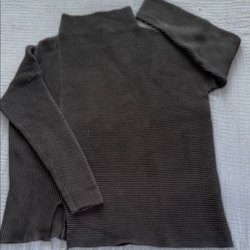 French Connection High Neck Ribbed cotton Sweater EUC M